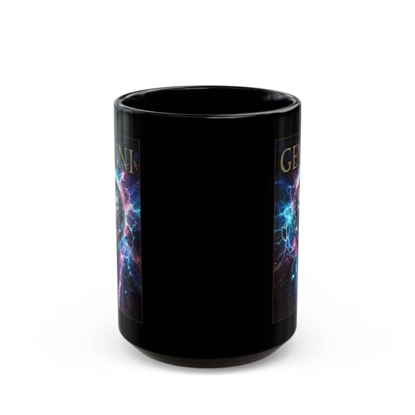 Gemini Power - Black Zodiac Astrology Mug (11oz, 15oz) - Image 5