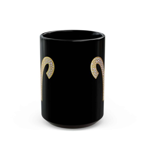 Aries Symbol / Aries Glyph - Black Zodiac Astrology Mug (11oz, 15oz) - Image 5