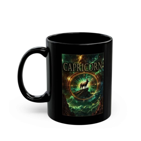 Capricorn Power - Black Zodiac Astrology Mug (11oz, 15oz) - Image 3