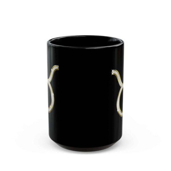 Taurus Symbol / Taurus Glyph - Black Zodiac Astrology Mug (11oz, 15oz) - Image 5