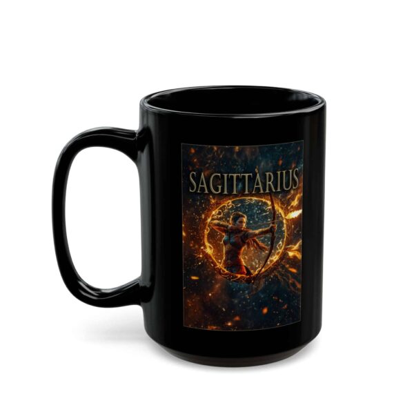 Sagittarius Power - Black Zodiac Astrology Mug (11oz, 15oz) - Image 7