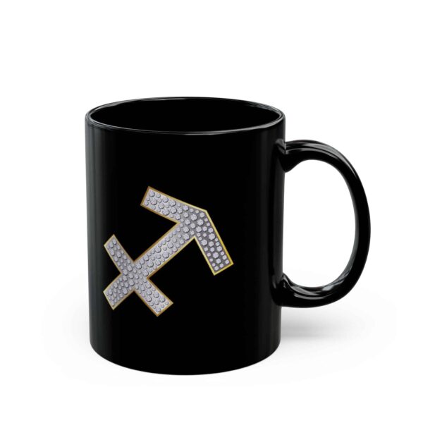 Sagittarius Symbol / Sagittarius Glyph - Black Zodiac Astrology Mug (11oz, 15oz)