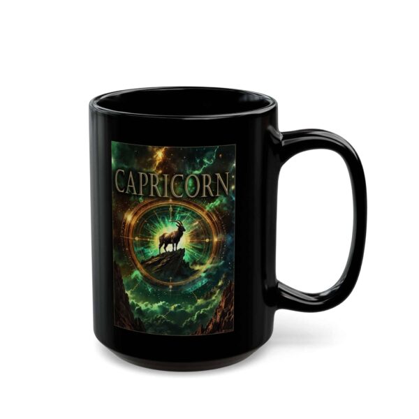 Capricorn Power - Black Zodiac Astrology Mug (11oz, 15oz) - Image 6