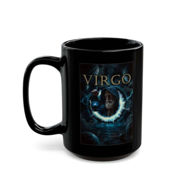 Virgo Power - Black Zodiac Astrology Mug (11oz, 15oz) - Image 7