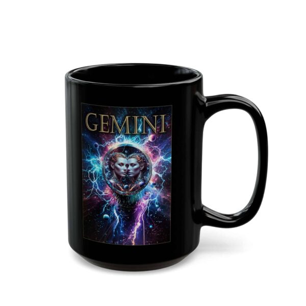 Gemini Power - Black Zodiac Astrology Mug (11oz, 15oz) - Image 6