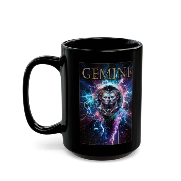 Gemini Power - Black Zodiac Astrology Mug (11oz, 15oz) - Image 7