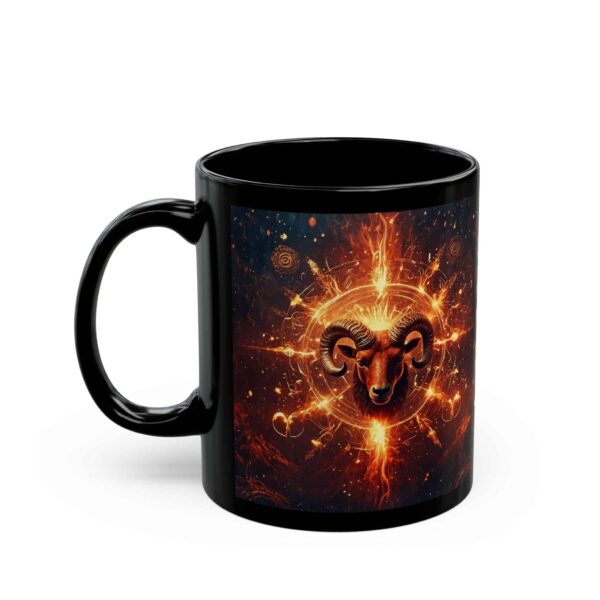 Copy of Aries Power - Black Zodiac Astrology Mug (11oz, 15oz) - Image 3