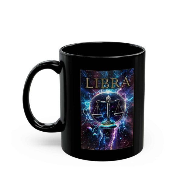 Libra Power - Black Zodiac Astrology Mug (11oz, 15oz) - Image 3