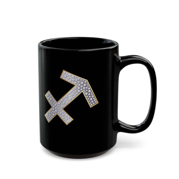 Sagittarius Symbol / Sagittarius Glyph - Black Zodiac Astrology Mug (11oz, 15oz) - Image 6