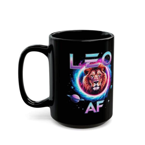 Leo AF Galaxy Mug - Zodiac Collection - Black Leo Zodiac Astrology Mug (11oz, 15oz) - Image 7
