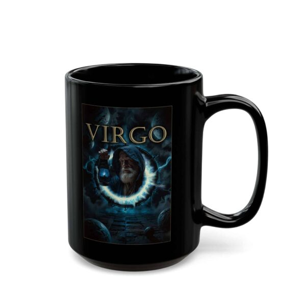 Virgo Power - Black Zodiac Astrology Mug (11oz, 15oz) - Image 6