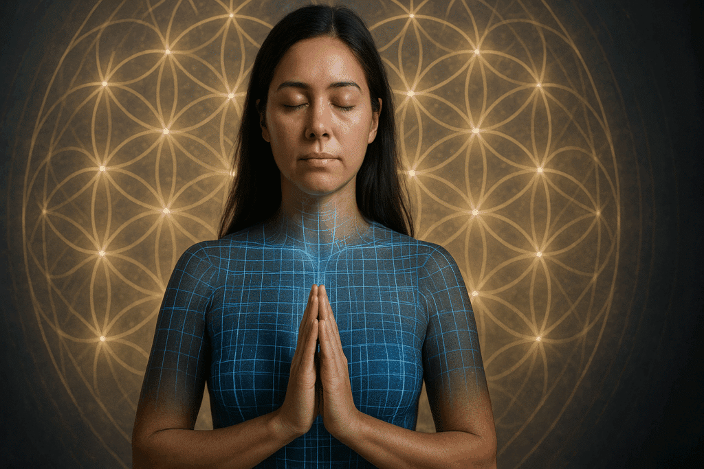 A woman depicted as the blueprint for alignment.