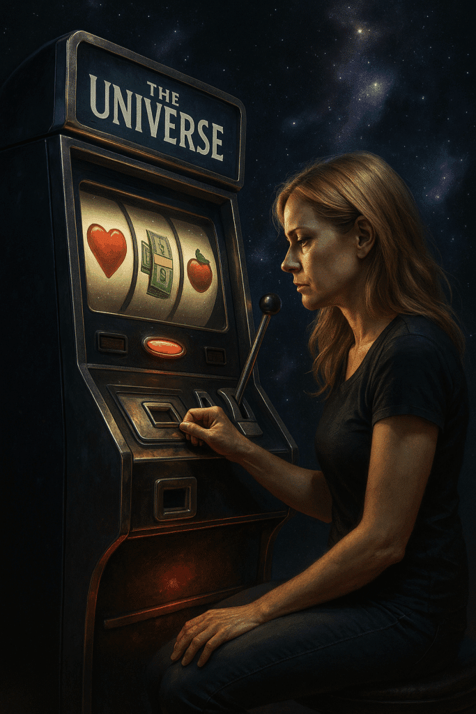 Mainstream manifesting views the Universe as a cosmic slot machine.