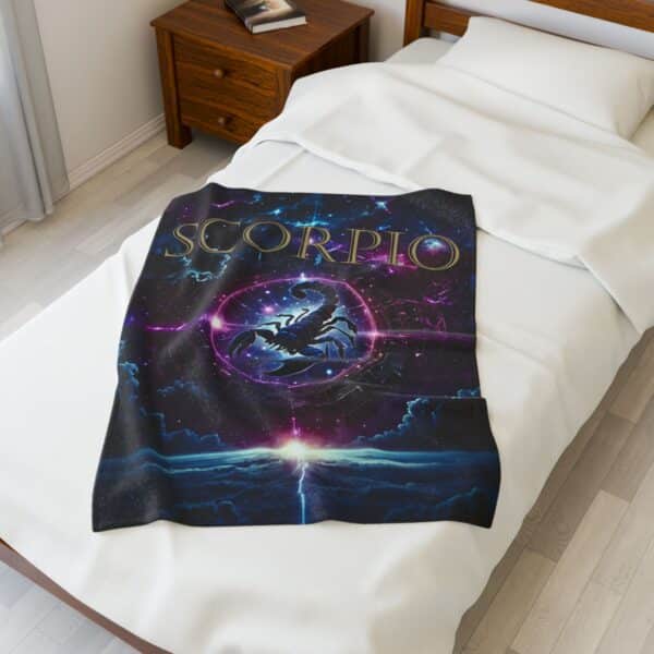 Scorpio Celestial Power Blanket – Velveteen Plush Throw for Sacred Comfort & Transformation - Image 19