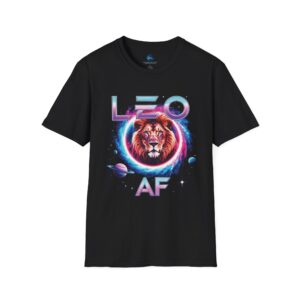 Leo AF T-Shirt - Unisex Softstyle Leo Zodiac Sign Astrology T-Shirt