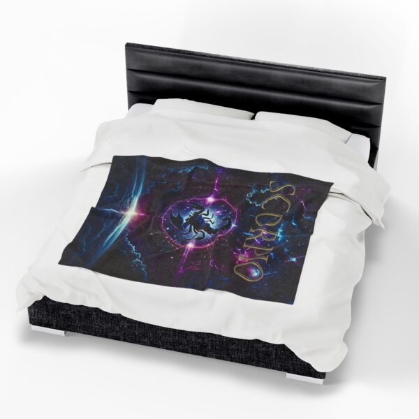 Scorpio Celestial Power Blanket – Velveteen Plush Throw for Sacred Comfort & Transformation - Image 6