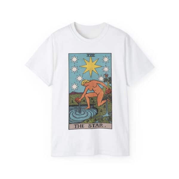 The Star - Major Arcana Collection - Unisex Ultra Cotton Tee by Unknown Truth Tarot - Image 5