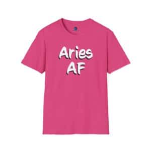 Aries AF T-Shirt - Zodiac Collection - Unisex Softstyle Cotton Tee