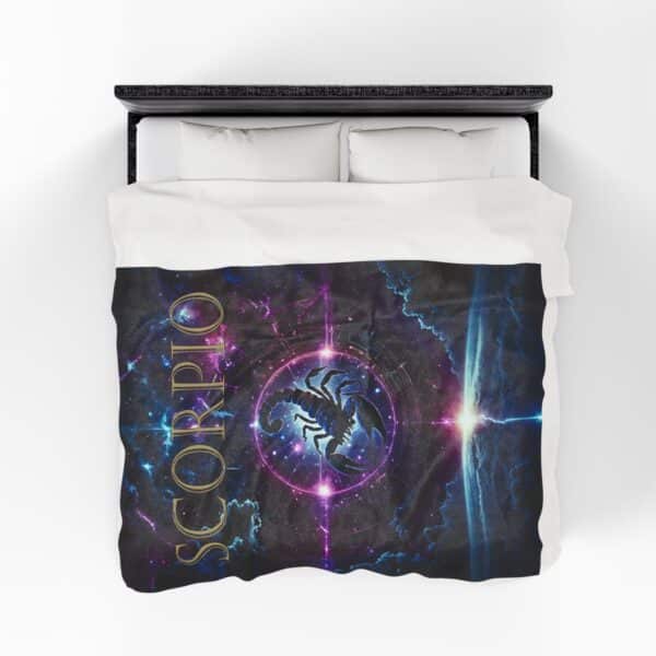 Scorpio Celestial Power Blanket – Velveteen Plush Throw for Sacred Comfort & Transformation - Image 16