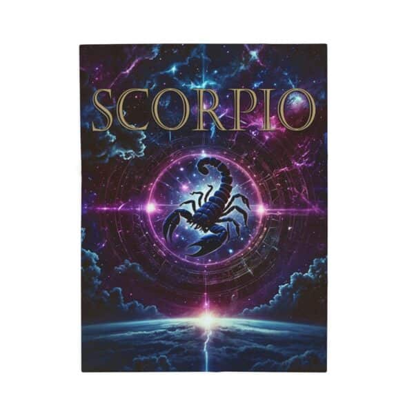Scorpio Celestial Power Blanket – Velveteen Plush Throw for Sacred Comfort & Transformation - Image 17