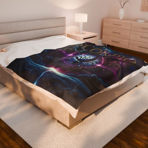 Scorpio Celestial Power Blanket – Velveteen Plush Throw for Sacred Comfort & Transformation - Image 12