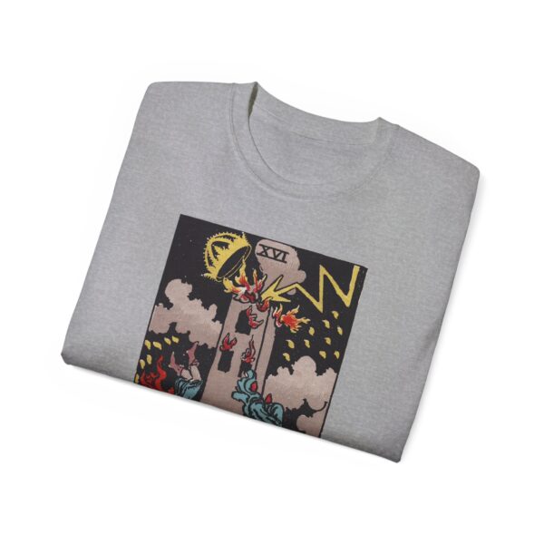 The Tower - Major Arcana Collection - Unisex Ultra Cotton Tee by Unknown Truth Tarot - Image 12