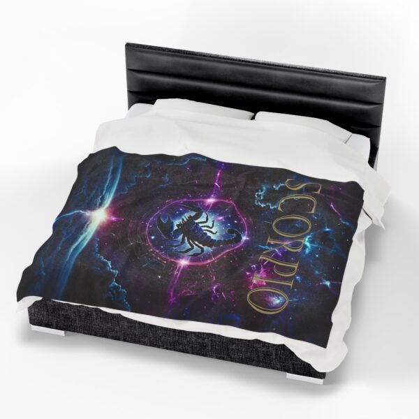 Scorpio Celestial Power Blanket – Velveteen Plush Throw for Sacred Comfort & Transformation - Image 14