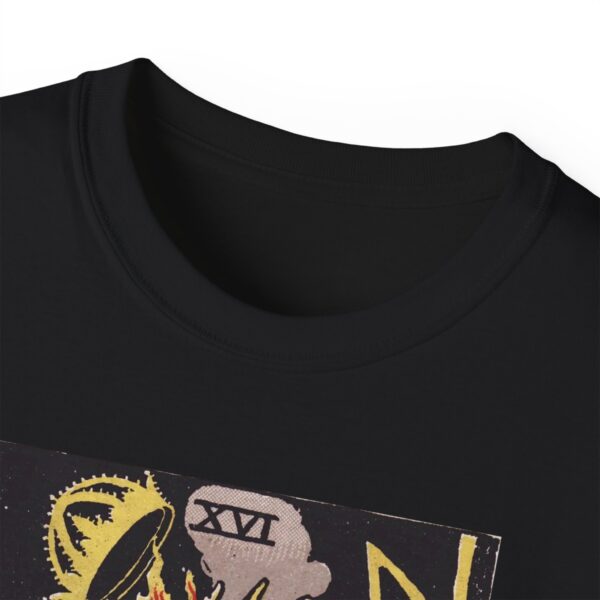 The Tower - Major Arcana Collection - Unisex Ultra Cotton Tee by Unknown Truth Tarot - Image 3