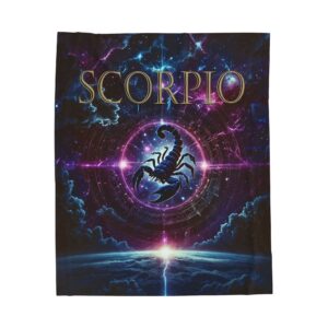 The Scorpio blanket featuring the Scorpio Celestial Power graphics.