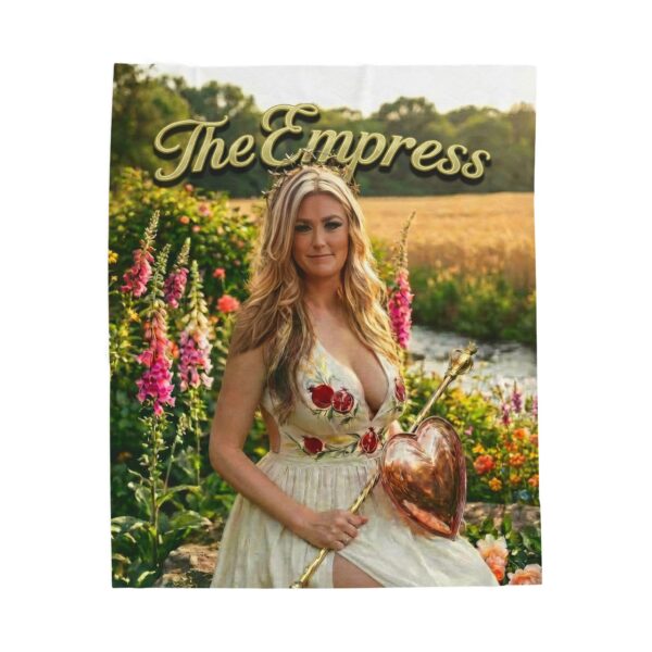 The Empress Tarot Blanket - Divine Abundance Velveteen Plush Throw The Empress Tarot Blanket - Divine Abundance Velveteen Plush Throw
