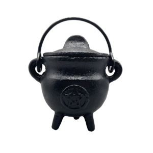 4" Pentagram cast iron cauldron