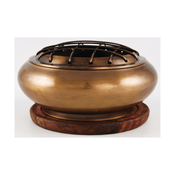 Brass Screen incense burner with Coaster