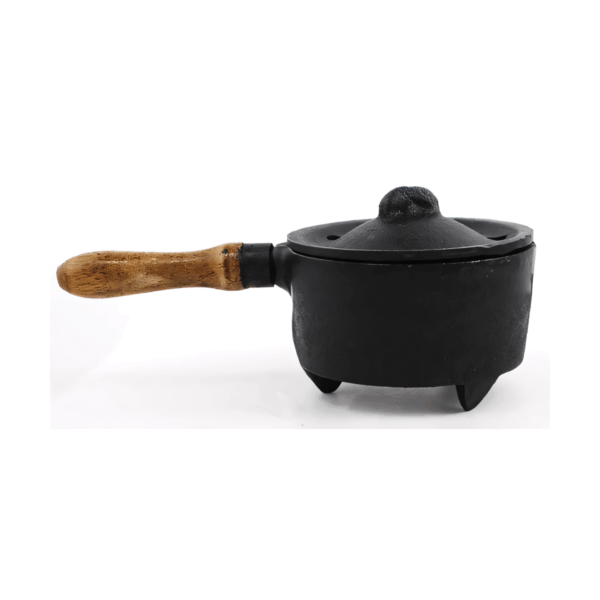 Cast Iron Burner w/ Wooden Handle