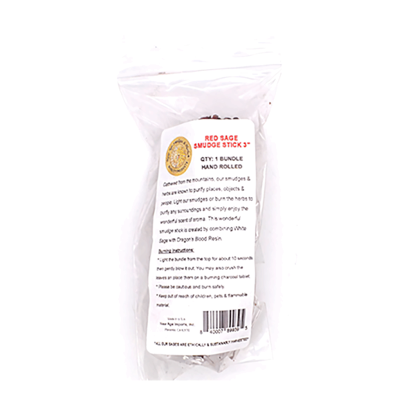 Dragons Blood & White Sage smudge stick 3-4" Dragons Blood & White Sage smudge stick 3-4"