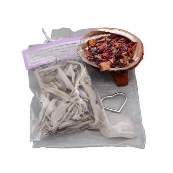 Love & Relax smudge kit w/ Shell & Stand
