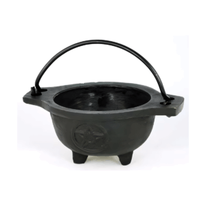 Pentagram Cast Iron Cauldron 3 1/2"