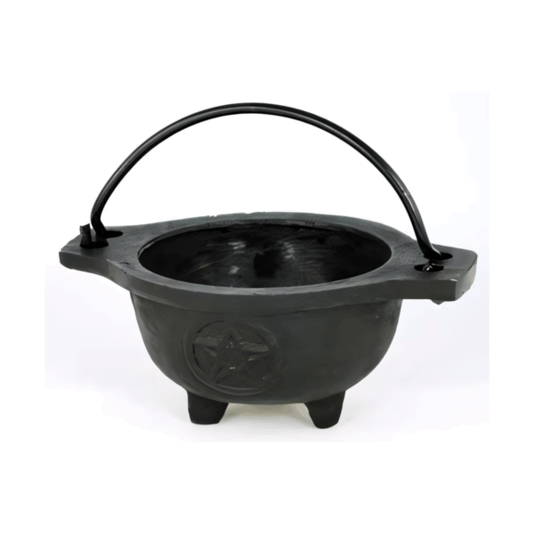 Pentagram Cast Iron Cauldron 3 1/2"