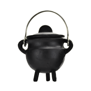 Plain cast iron cauldron  w/ lid 2 3/4"