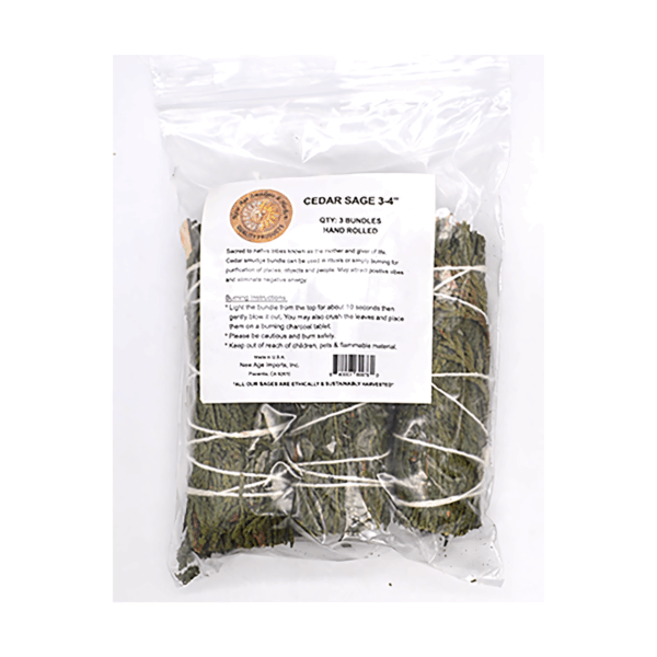 (set of 3) Cedar smudge stick 4" (set of 3) Cedar smudge stick 4"