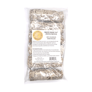 (set of 6) White Sage smudge stick 3-4"