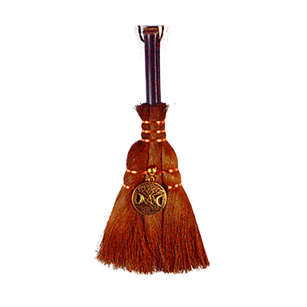 9-12-Celtic-Triple-Goddess-broom-FBRM001 9 1/2" Celtic Triple Goddess broom