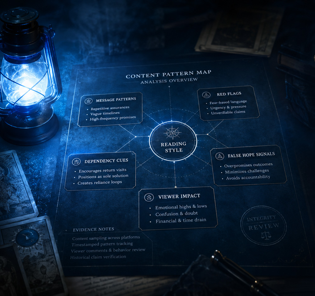 Tarot Reader Integrity Report checklist